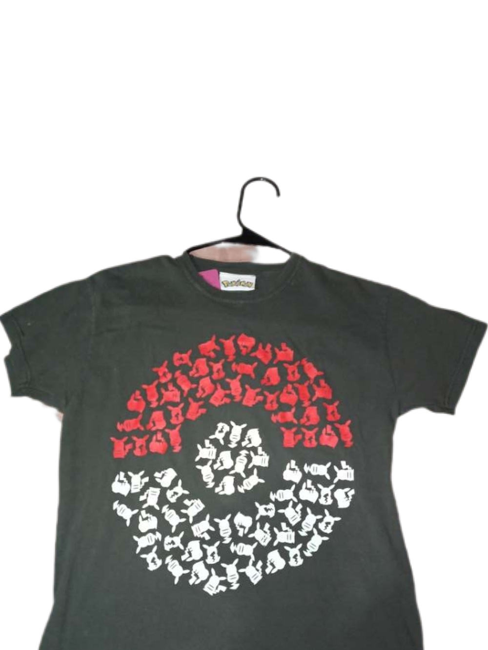 Gray Pokeball Made Up Of Pickachus Graphic Tee for Kids